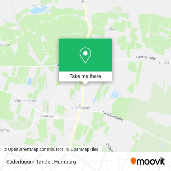 Süderlügum Tønder map