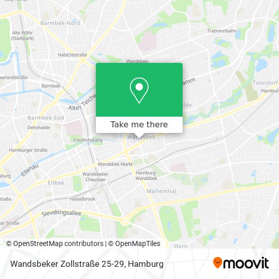 Карта Wandsbeker Zollstraße 25-29
