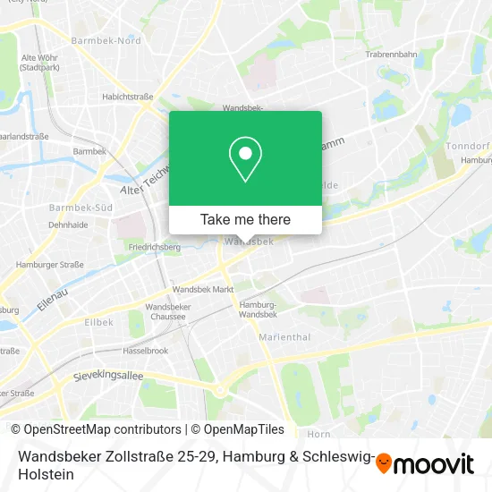 Карта Wandsbeker Zollstraße 25-29