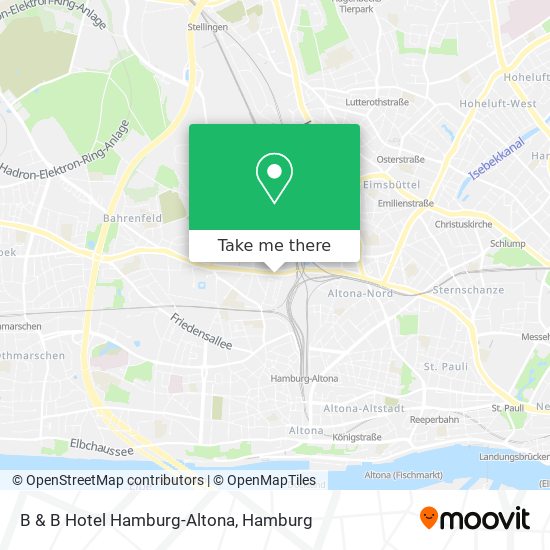 B & B Hotel Hamburg-Altona map