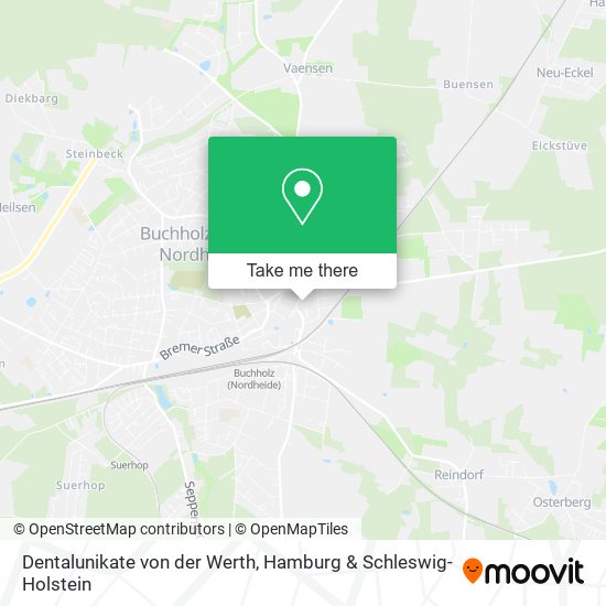 Dentalunikate von der Werth map