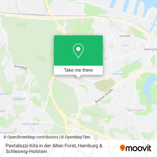 Pestalozzi-Kita in der Alten Forst map