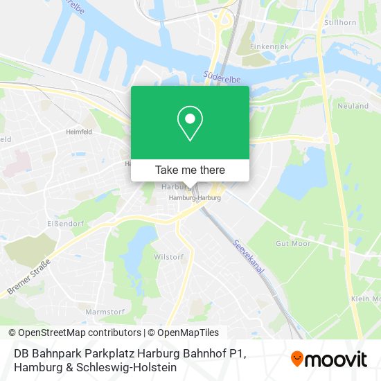 DB Bahnpark Parkplatz Harburg Bahnhof P1 map