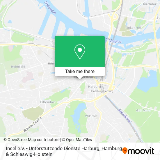 Карта Insel e.V. - Unterstützende Dienste Harburg
