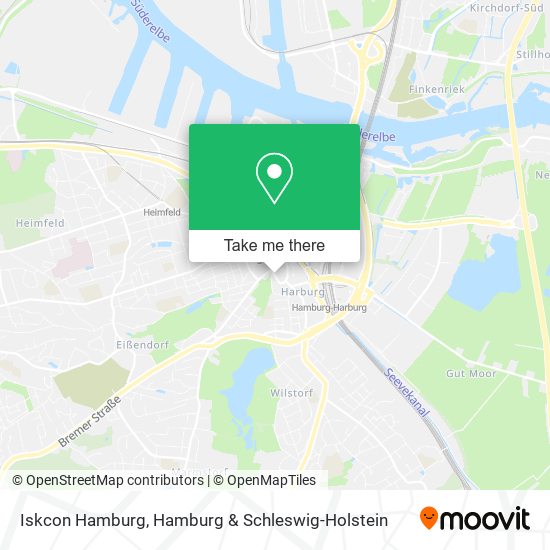 Iskcon Hamburg map