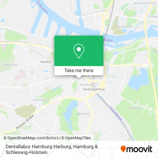 Dentallabor Hamburg Harburg map