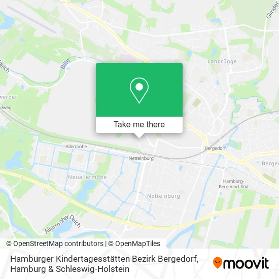 Hamburger Kindertagesstätten Bezirk Bergedorf map