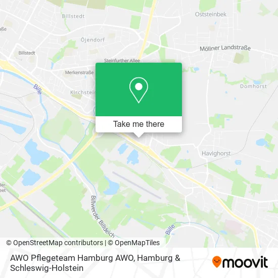 Карта AWO Pflegeteam Hamburg AWO