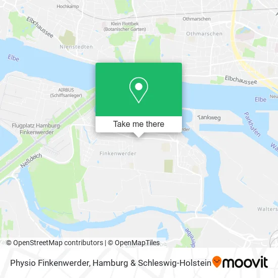 Physio Finkenwerder map