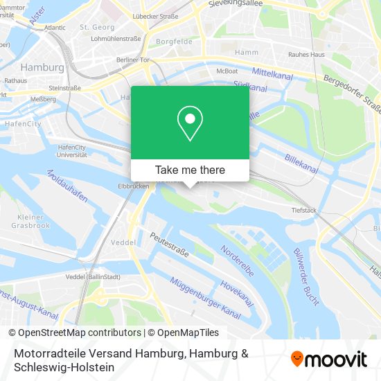 Карта Motorradteile Versand Hamburg