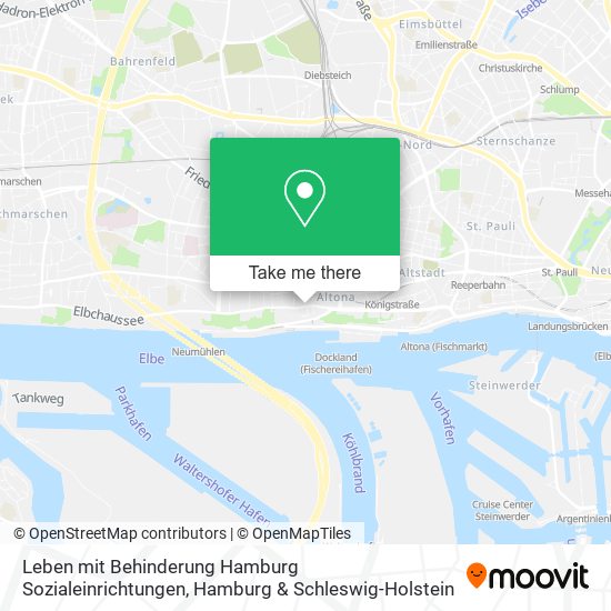 Leben mit Behinderung Hamburg Sozialeinrichtungen map