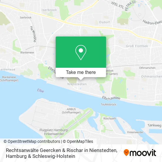 Карта Rechtsanwälte Geercken & Rischar in Nienstedten