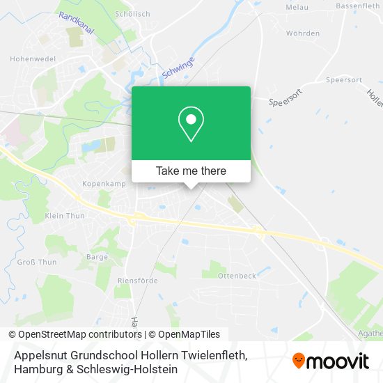 Appelsnut Grundschool Hollern Twielenfleth map