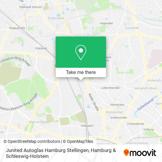 Junited Autoglas Hamburg Stellingen map