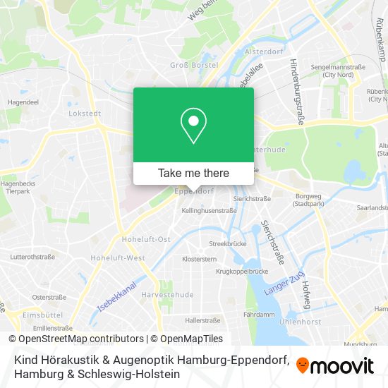 Карта Kind Hörakustik & Augenoptik Hamburg-Eppendorf