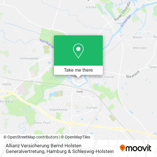 Карта Allianz Versicherung Bernd Holsten Generalvertretung