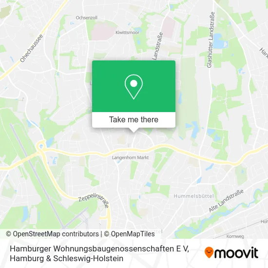 Карта Hamburger Wohnungsbaugenossenschaften E V