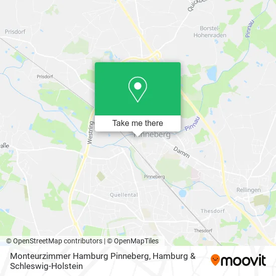 Карта Monteurzimmer Hamburg Pinneberg