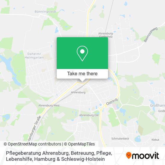 Pflegeberatung Ahrensburg, Betreuung, Pflege, Lebenshilfe map