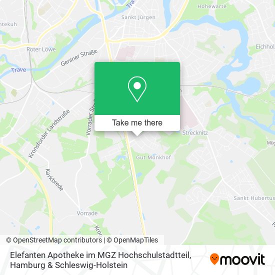 Elefanten Apotheke im MGZ Hochschulstadtteil map