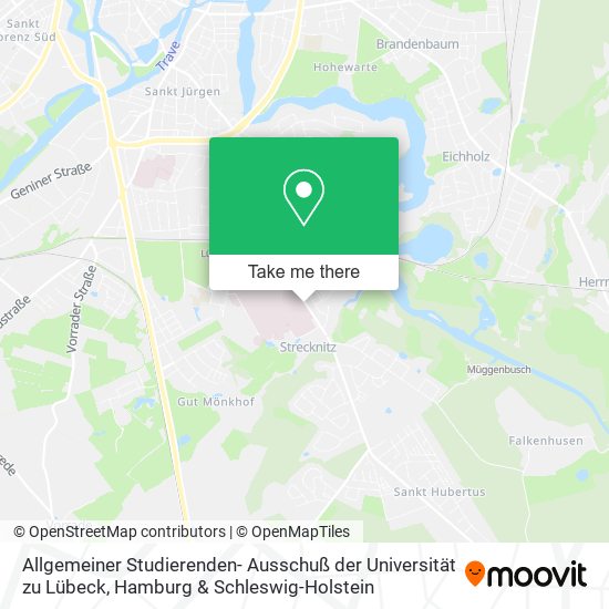 Карта Allgemeiner Studierenden- Ausschuß der Universität zu Lübeck