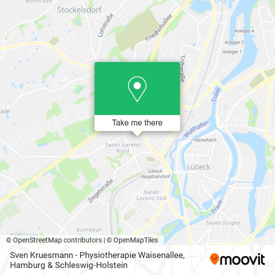 Sven Kruesmann - Physiotherapie Waisenallee map