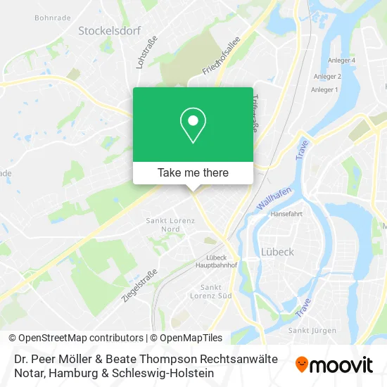Карта Dr. Peer Möller & Beate Thompson Rechtsanwälte Notar