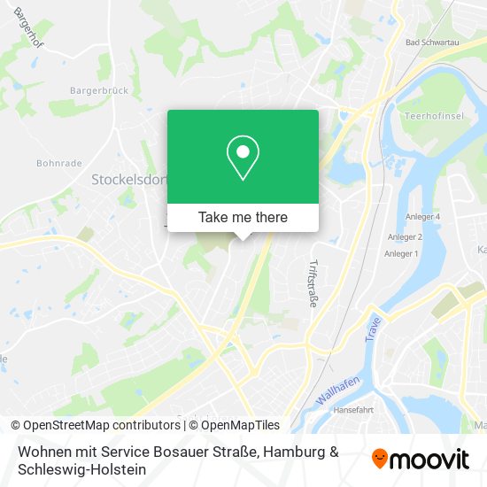 Карта Wohnen mit Service Bosauer Straße