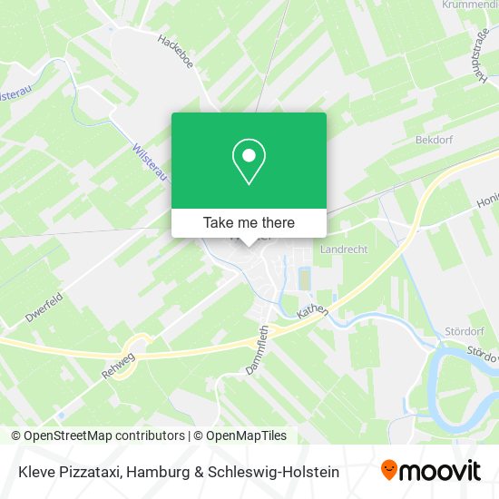 Kleve Pizzataxi map