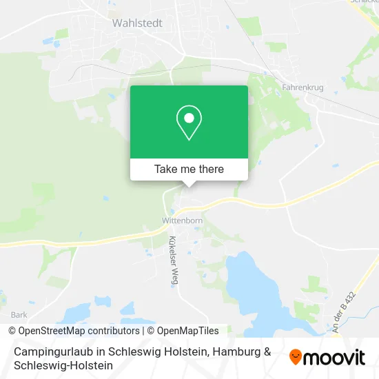 Карта Campingurlaub in Schleswig Holstein