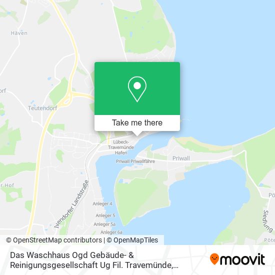 Das Waschhaus Ogd Gebäude- & Reinigungsgesellschaft Ug Fil. Travemünde map