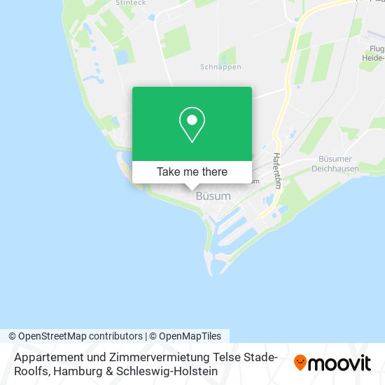 Appartement und Zimmervermietung Telse Stade-Roolfs map