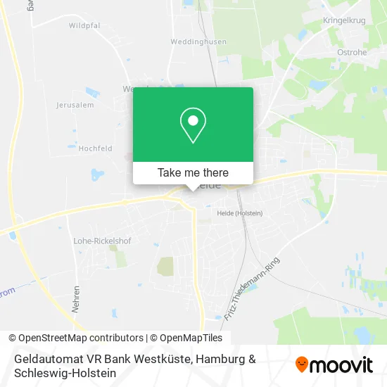 Geldautomat VR Bank Westküste map