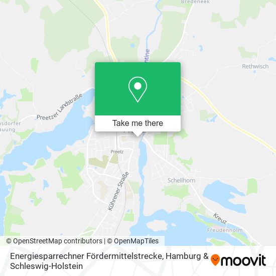 Карта Energiesparrechner Fördermittelstrecke