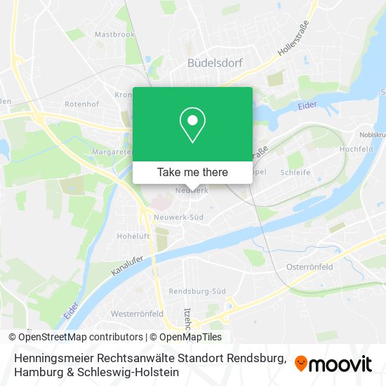 Henningsmeier Rechtsanwälte Standort Rendsburg map