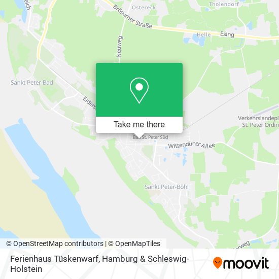 Ferienhaus Tüskenwarf map