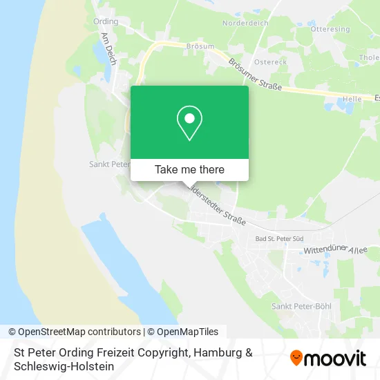 Карта St Peter Ording Freizeit Copyright