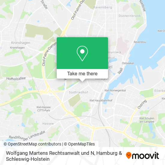 Wolfgang Martens Rechtsanwalt und N map