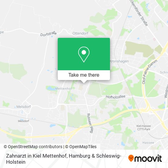 Карта Zahnarzt in Kiel Mettenhof