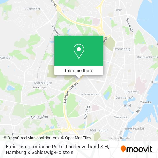 Freie Demokratische Partei Landesverband S-H map