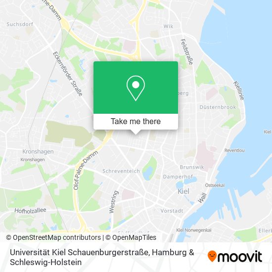 Карта Universität Kiel Schauenburgerstraße