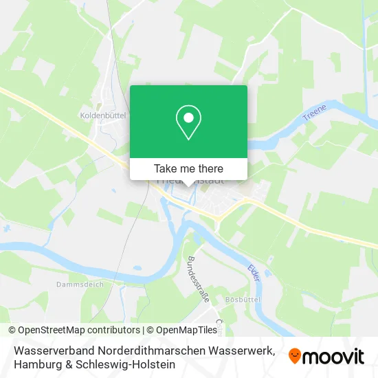 Карта Wasserverband Norderdithmarschen Wasserwerk