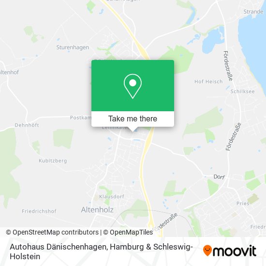 Autohaus Dänischenhagen map