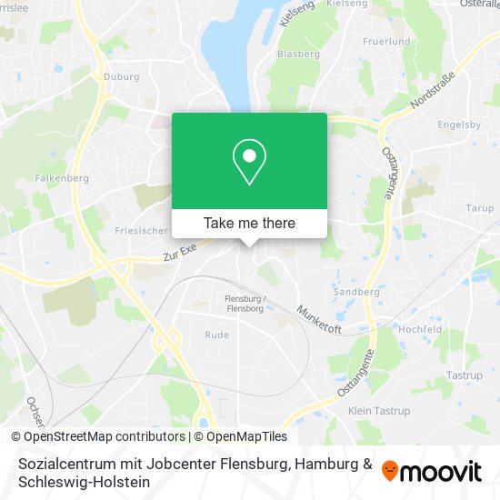 Sozialcentrum mit Jobcenter Flensburg map
