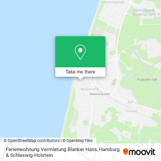 Ferienwohnung Vermietung Blanker Hans map