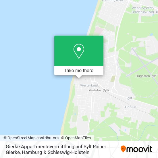 Gierke Appartmentsvermittlung auf Sylt Rainer Gierke map