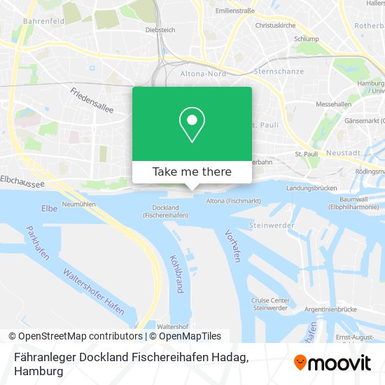 Fähranleger Dockland Fischereihafen Hadag map