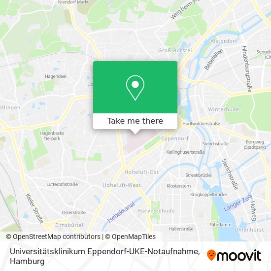 Карта Universitätsklinikum Eppendorf-UKE-Notaufnahme