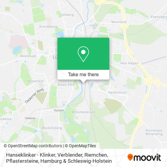 Карта Hanseklinker - Klinker, Verblender, Riemchen, Pflastersteine