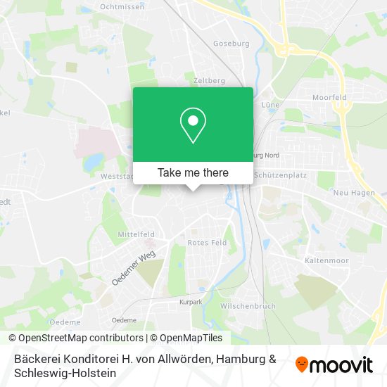 Bäckerei Konditorei H. von Allwörden map